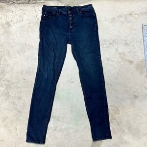 Vigoss‎ Ace Super Skinny Jeans Womens Dark Wash Button Fly Denim Pants